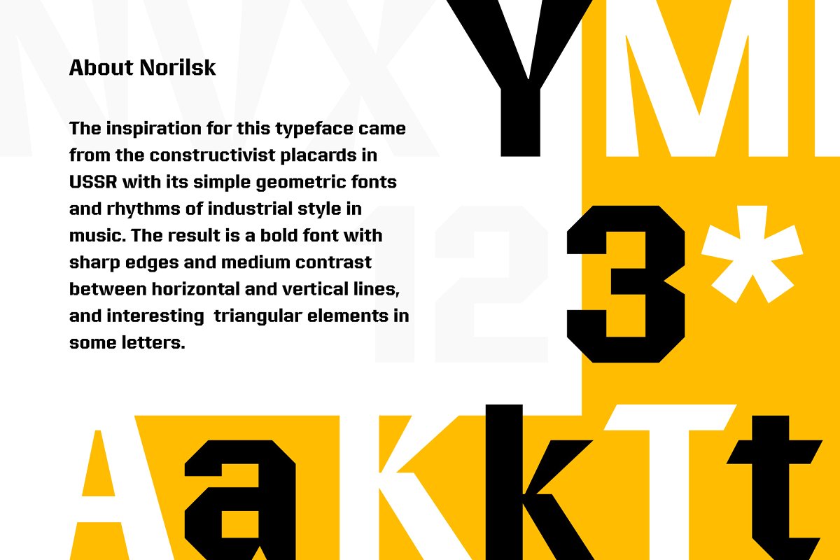 YT Norilsk Regular Font preview